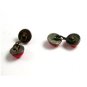 Victorian / Edwardian Silvertone Coral Cufflinks 22514