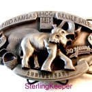 Vintage 1988 Siskiyou Kansas MCC Self Help Relief Sale Elephant Belt Buckle