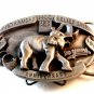 Vintage 1988 Siskiyou Kansas MCC Self Help Relief Sale Elephant Belt Buckle