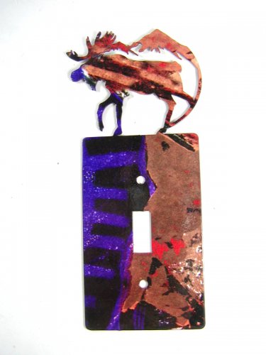 Moose & Mountain Single Light Switch Cover Plate by Steel Images USA 6515RR