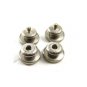 Deco Silvertone Purple Mother of Pearl Snap Link Cufflinks By KUM-A-PART 101314