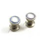Deco Silvertone Purple Mother of Pearl Snap Link Cufflinks By KUM-A-PART 101314