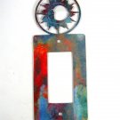 Sun In Circle Single Rocker Switch Cover Plate by Steel Images Made USA 52815m