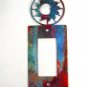 Sun In Circle Single Rocker Switch Cover Plate by Steel Images Made USA 52815m