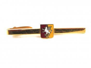 Vintage Pegasus Horse Red & Yellow Flag Tie Clasp by Hickok USA