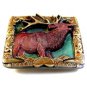 Large Vintage 1994 Bergamont Enameled Buck Deer  Belt Buckle