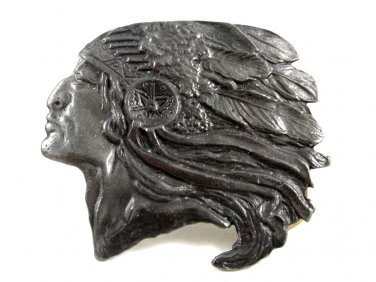 Native American Indian Chief Belt Buckle 10302013