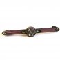 Victorian Edwardian Sterling Silver & Pink Champleve Enamel Brooch