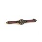 Victorian Edwardian Sterling Silver & Pink Champleve Enamel Brooch