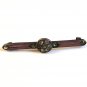 Victorian Edwardian Sterling Silver & Pink Champleve Enamel Brooch