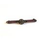 Victorian Edwardian Sterling Silver & Pink Champleve Enamel Brooch