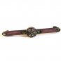 Victorian Edwardian Sterling Silver & Pink Champleve Enamel Brooch