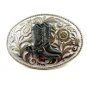 Western Silvertone Cowboy Boots Belt Buckle #102113c