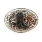 Western Silvertone Cowboy Boots Belt Buckle #102113c