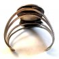 Native American Sterling Silver & Turquoise Cuff Bracelet by Manuel Hoyungowa