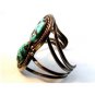Native American Sterling Silver & Turquoise Cuff Bracelet by Manuel Hoyungowa