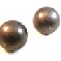 Huge Signed IBB in Clover Half Ball Sterling Silver Clip On Earrings