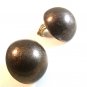 Huge Signed IBB in Clover Half Ball Sterling Silver Clip On Earrings