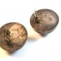 Huge Signed IBB in Clover Half Ball Sterling Silver Clip On Earrings