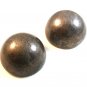 Huge Signed IBB in Clover Half Ball Sterling Silver Clip On Earrings