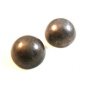 Huge Signed IBB in Clover Half Ball Sterling Silver Clip On Earrings