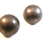 Huge Signed IBB in Clover Half Ball Sterling Silver Clip On Earrings