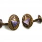 Art Deco DTA CO Enameled Goldtone Cufflinks Unmarked 101514