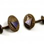 Art Deco DTA CO Enameled Goldtone Cufflinks Unmarked 101514