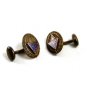Art Deco DTA CO Enameled Goldtone Cufflinks Unmarked 101514