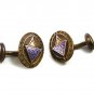 Art Deco DTA CO Enameled Goldtone Cufflinks Unmarked 101514