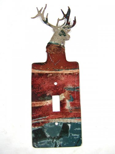 Buck Deer Single Switch Outlet Cover Plate by LaZart USA 6915
