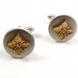 Dressy Silver & Goldtone Cufflinks 04212014 Marked with the Initial A