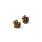 Signed VF Sterling Silver  Heart Pierced Post Earrings