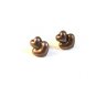 Signed VF Sterling Silver  Heart Pierced Post Earrings
