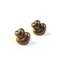 Signed VF Sterling Silver  Heart Pierced Post Earrings