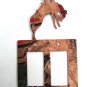 Cowboy Broncho Busting Double Rocker Outlet Cover Plate Steel Images USA 051315