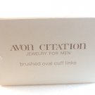 Vintage 1971 Avon Citation Brushed Oval Cuff Links MIB