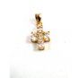 Teeny Tiny 14K Gold Filled Goldtone & Rhinestones Cross Pendant 5114