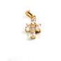 Teeny Tiny 14K Gold Filled Goldtone & Rhinestones Cross Pendant 5114
