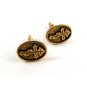 Goldtone Eastern Orthodox Cufflinks Not Signed Pat No. 2920363