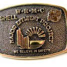 1983 Shell W.R.M.C. Becktel Major Effluent Project Solid Brass Belt Buckle by BT