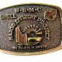 1983 Shell W.R.M.C. Becktel Major Effluent Project Solid Brass Belt Buckle by BT