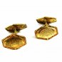 Art Noveau / Edwardian Goldltone Cufflinks Marked TALON GRIP 101514