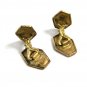 Art Noveau / Edwardian Goldltone Cufflinks Marked TALON GRIP 101514