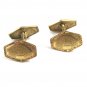 Art Noveau / Edwardian Goldltone Cufflinks Marked TALON GRIP 101514
