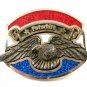 Red White & Blue American Eagle Peterbilt Belt Buckle Unmarked 092614