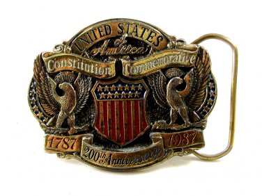 USA 1787 - 1987 Constitution Commemorative 200 Years Belt Buckle 11042013