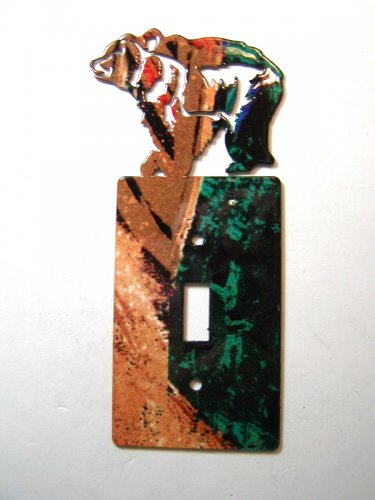 Bear Single Light Switch Cover Plate by Steel Images Made in USA 02161511111Z