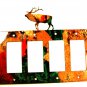 Reindeer Quadruple Rocker Outlet Cover Plate by Steel Images USA 6515AB
