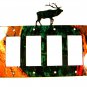 Reindeer Quadruple Rocker Outlet Cover Plate by Steel Images USA 6515AB